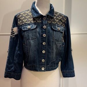 Upcycled Denim Jacket Sz L